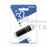 Флешка USB 32 Гб Smartbuy  Quartz  чёрный Флешка USB 32 Гб Smartbuy  Quartz  чёрный
