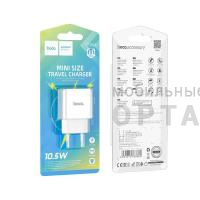Блок питания сетевой 1 USB HOCO C106A Leisure, 2.1A, цвет: белый (1/36/216) Блок питания сетевой 1 USB HOCO C106A Leisure, 2.1A, цвет: белый (1/36/216)