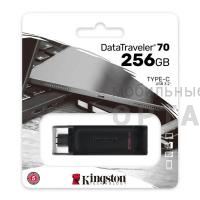 USB 3.0  256GB  Kingston  DataTraveler 70  (Type C)  чёрный