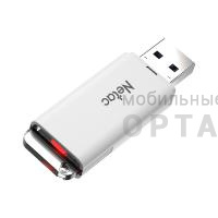 Флешка USB 64GB  Netac U185 с LED индикатором, белый Флешка USB 64GB  Netac U185 с LED индикатором, белый