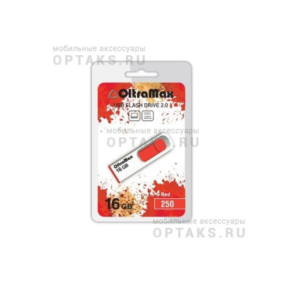Флешка USB 16 Гб OltraMax 250, USB2.0, красный