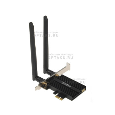 PCI Express адаптер NETIS F1с поддержкой Wi-Fi  AX3000,  Bluetooth (ант.внеш.съем) 2ант. (1/80)
