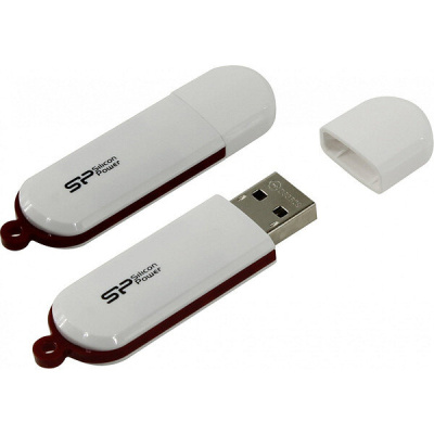 Флешка USB 64 Гб Silicon Power  LuxMini 320  белый